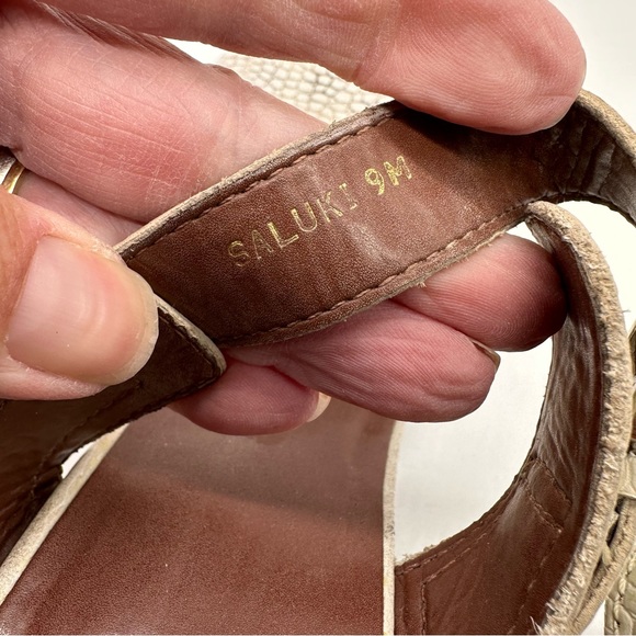 Saluki Wedge Animal Embossed Heels by Nicole Vintage 9M - Picture 6 of 7